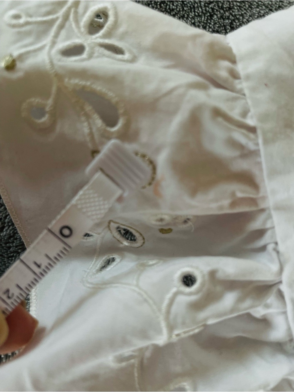Chloe White Eyelet Ruffle Tank Top - Picture 8 of 9